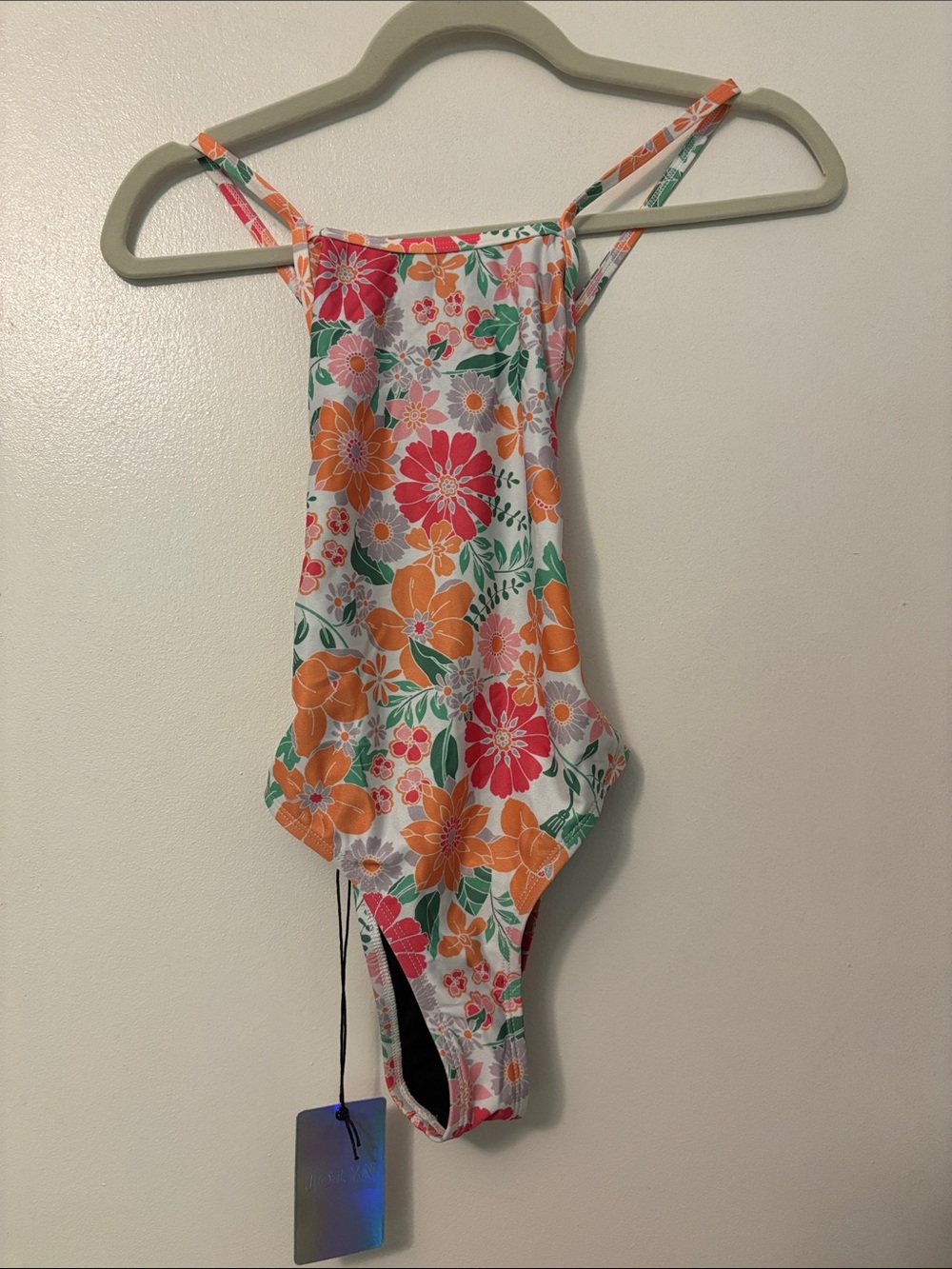 Jolyn Clothing Brandon Bouquet One-Piece Swimsuit - Orange, Pink & Green